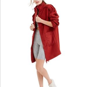 NWT The Free People Glacier Fleece Jacket (Red Jasper)